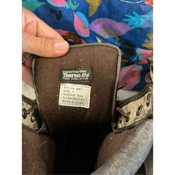 Timber Wolf Youth Size 4 Camo Waterproof Hunting Insulated Boots - Picture 5 of 7